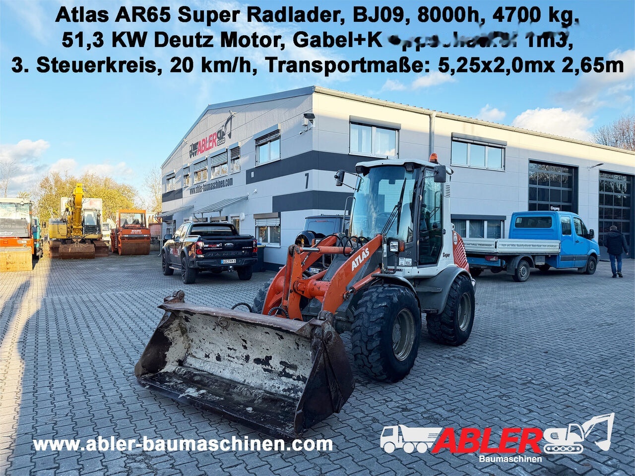 Cargadora de ruedas Atlas AR65 Super Radlader Gabel + Klappschaufel: foto 1