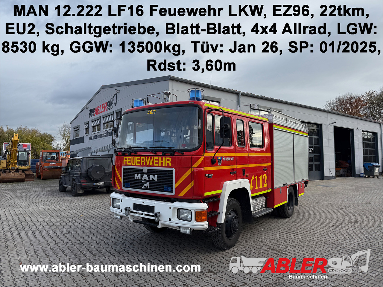 MAN 12.222 LF16 Feuerwehr-LKW - Camión de bomberos: foto 1 MAN 12.222 LF16 Feuerwehr-LKW - Camión de bomberos: foto 1