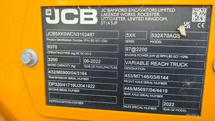 JCB 532-70 Agri Super - Manipulador telescópico: foto 4 JCB 532-70 Agri Super - Manipulador telescópico: foto 4