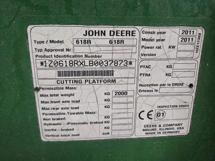 John Deere 618R - Cabezal de grano: foto 5 John Deere 618R - Cabezal de grano: foto 5