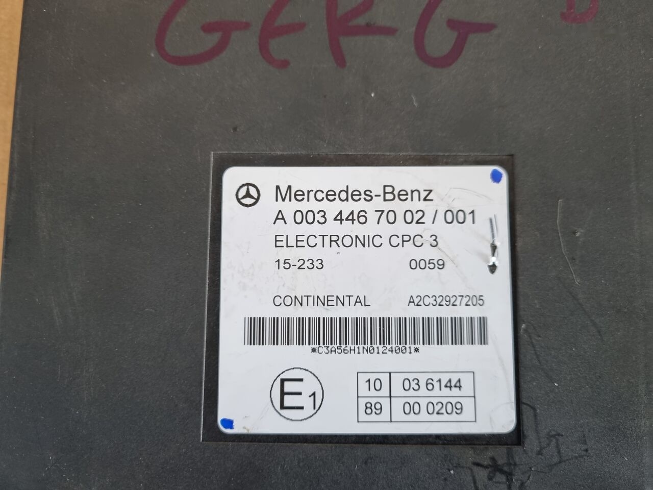 Continental ELECTRONIC CPC 3 A 0044465602 Mercedes-Benz ACTROS MP4 EURO 6 - Unidad de control para Camión: foto 2 Continental ELECTRONIC CPC 3 A 0044465602 Mercedes-Benz ACTROS MP4 EURO 6 - Unidad de control para Camión: foto 2