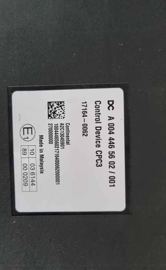 Continental ELECTRONIC CPC 3 A 0044465602 Mercedes-Benz ACTROS MP4 EURO 6 - Unidad de control para Camión: foto 1 Continental ELECTRONIC CPC 3 A 0044465602 Mercedes-Benz ACTROS MP4 EURO 6 - Unidad de control para Camión: foto 1