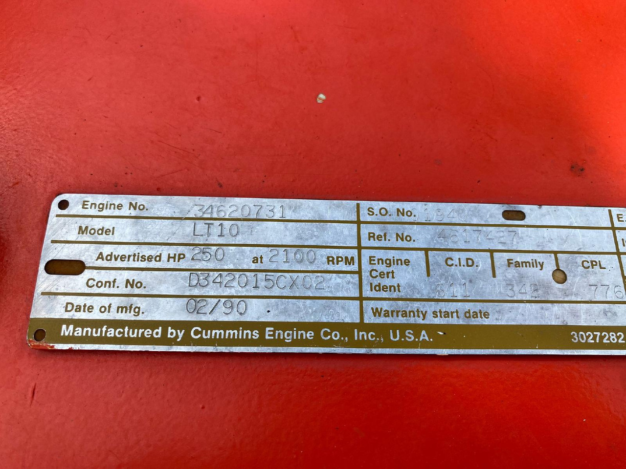 Motor para Maquinaria de construcción Cummins LT 10 aus O&K L45: foto 9 Motor para Maquinaria de construcción Cummins LT 10 aus O&K L45: foto 9