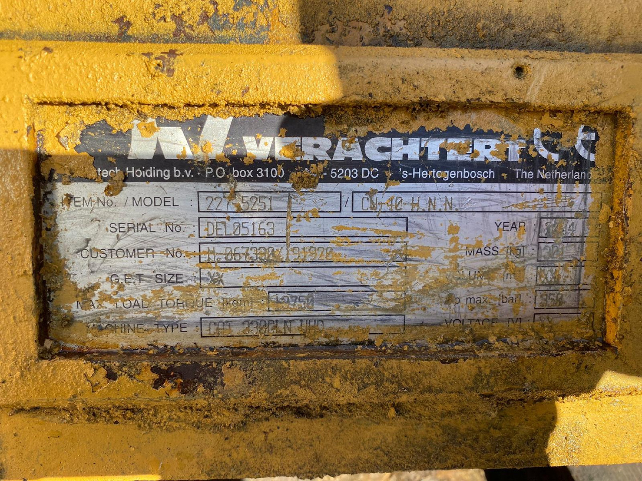 Verachtert SW 40 CAT 320/CAT 330 - Acoplamiento rápido para Maquinaria de construcción: foto 3 Verachtert SW 40 CAT 320/CAT 330 - Acoplamiento rápido para Maquinaria de construcción: foto 3