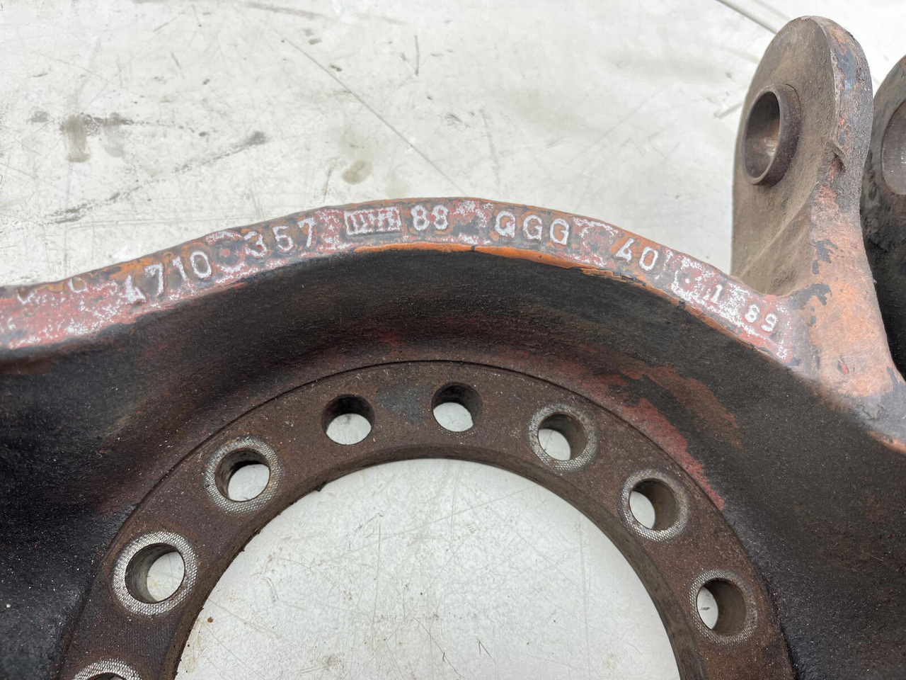 Mangueta para Grúa FAUN RTF 50 Steering knuckle 16 holes axle 1 left: foto 9