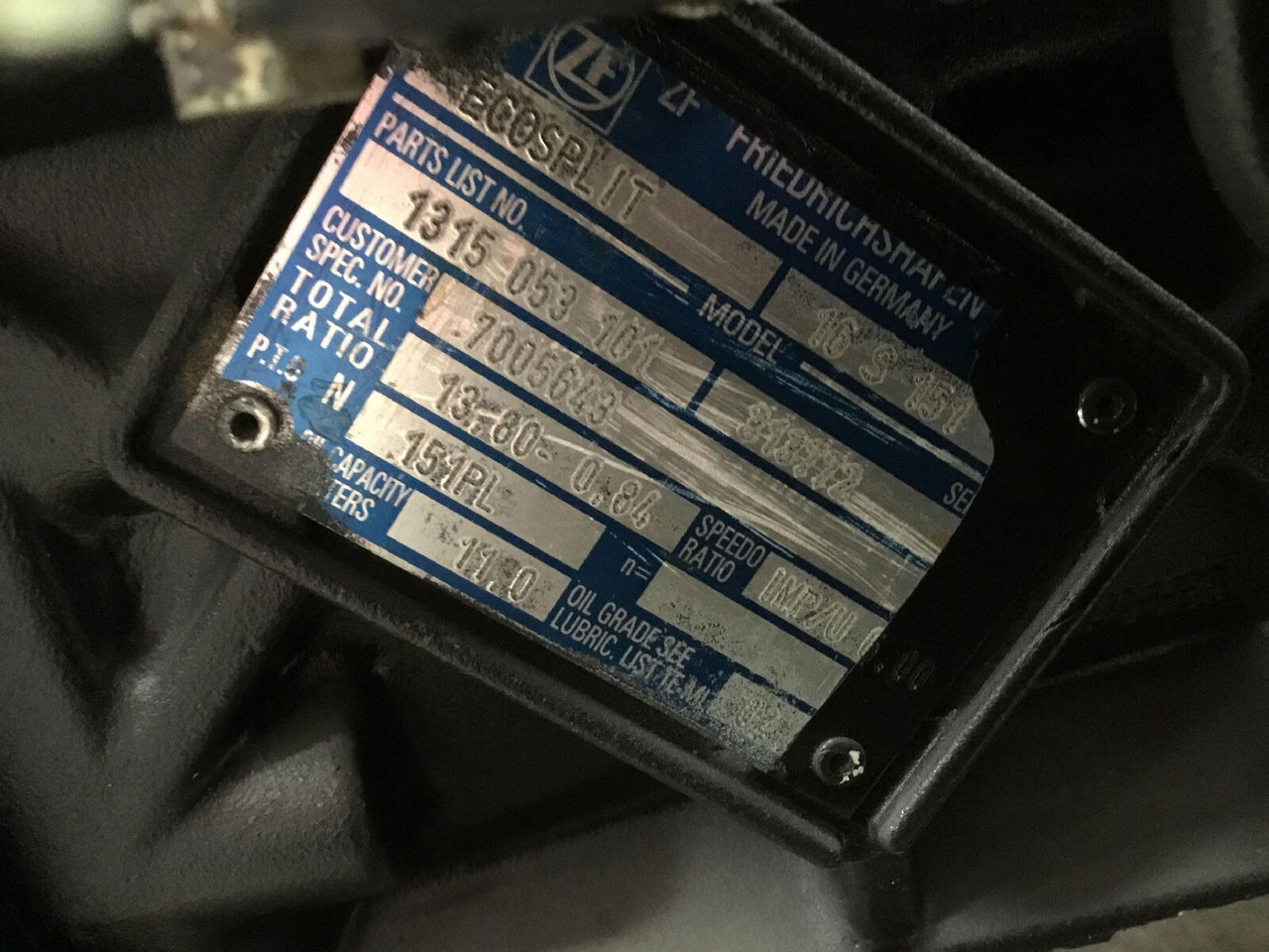 ZF ATF 60-4 gearbox EcoSplit 16-S-151 - Caja de cambios para Autogrúa: foto 5 ZF ATF 60-4 gearbox EcoSplit 16-S-151 - Caja de cambios para Autogrúa: foto 5