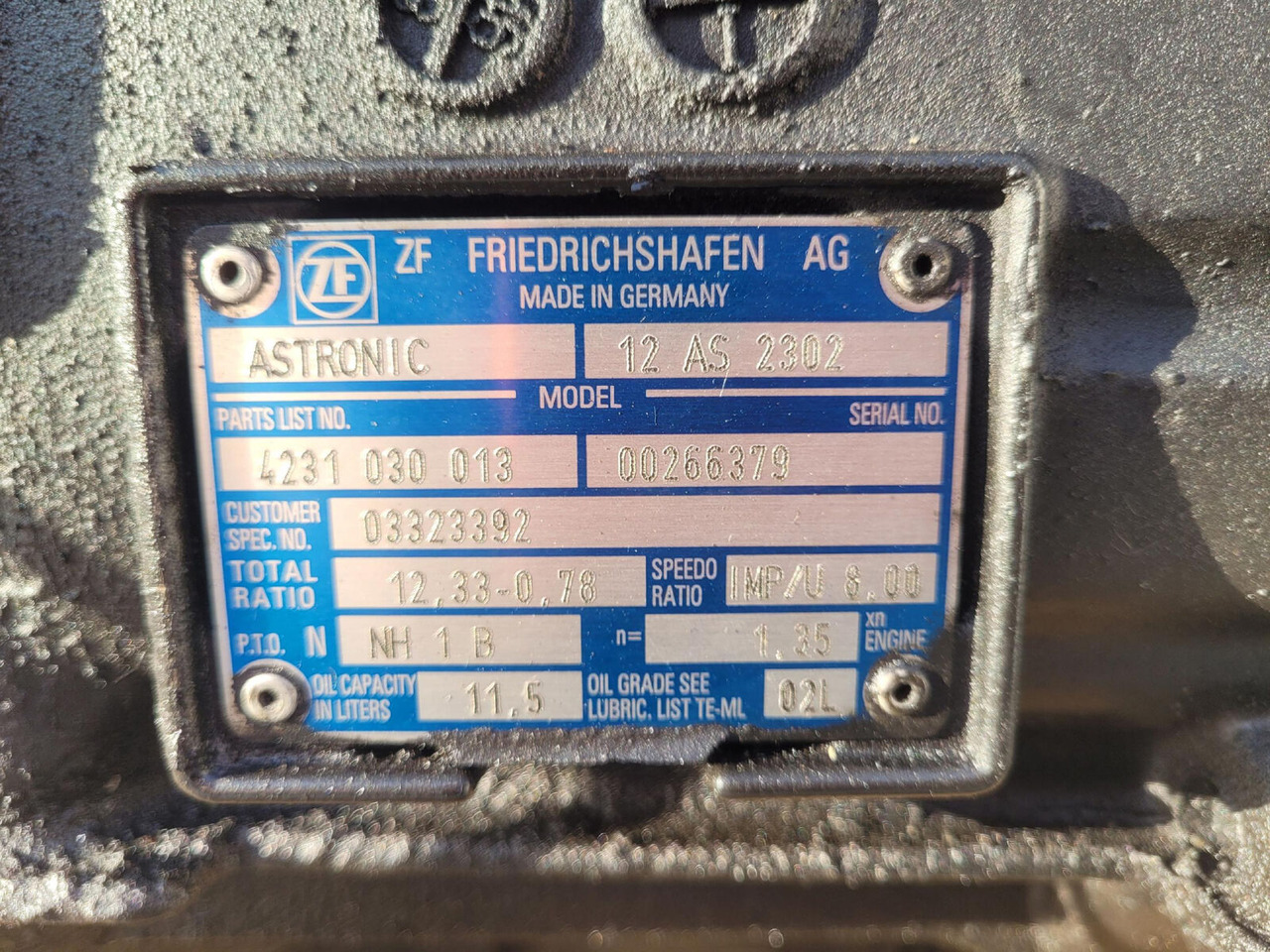 ZF GMK 3055 Gearbox ZF Astronic 12 AS 2302 - Caja de cambios para Autogrúa: foto 5 ZF GMK 3055 Gearbox ZF Astronic 12 AS 2302 - Caja de cambios para Autogrúa: foto 5