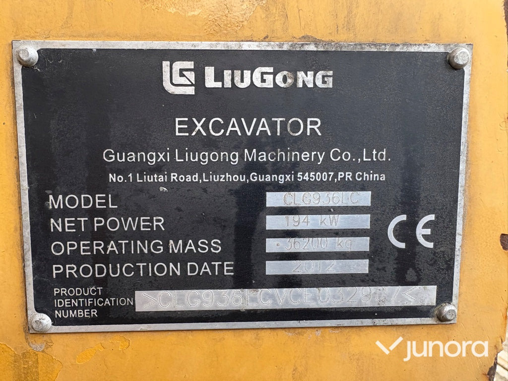 Excavadora de cadenas Bandgrävare Liu Gong CLG 936 LC: foto 22
