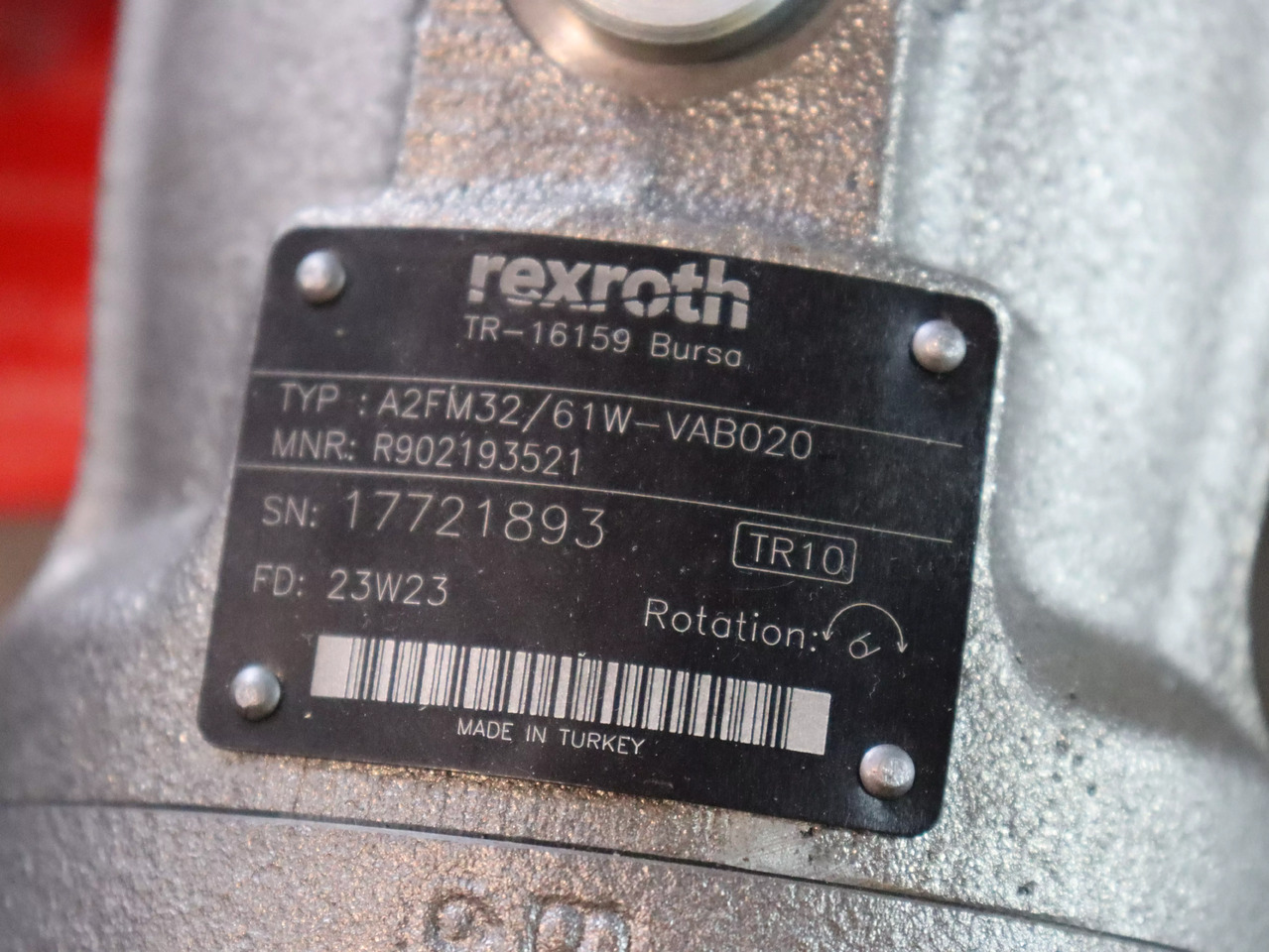 REXROTH A2FM63/61W-VAB020 - Motor hidráulico para Maquinaria de construcción: foto 4 REXROTH A2FM63/61W-VAB020 - Motor hidráulico para Maquinaria de construcción: foto 4