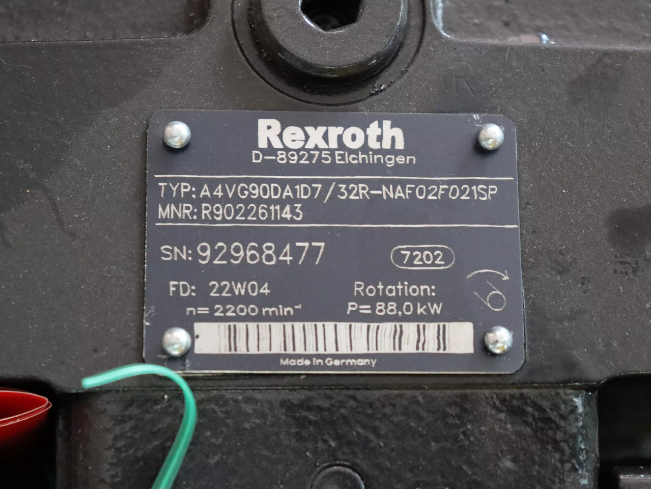 REXROTH A4VG90DA1D7/32R-NAF02F021SP-S - Bomba hidráulica para Equipo de manutención: foto 3 REXROTH A4VG90DA1D7/32R-NAF02F021SP-S - Bomba hidráulica para Equipo de manutención: foto 3
