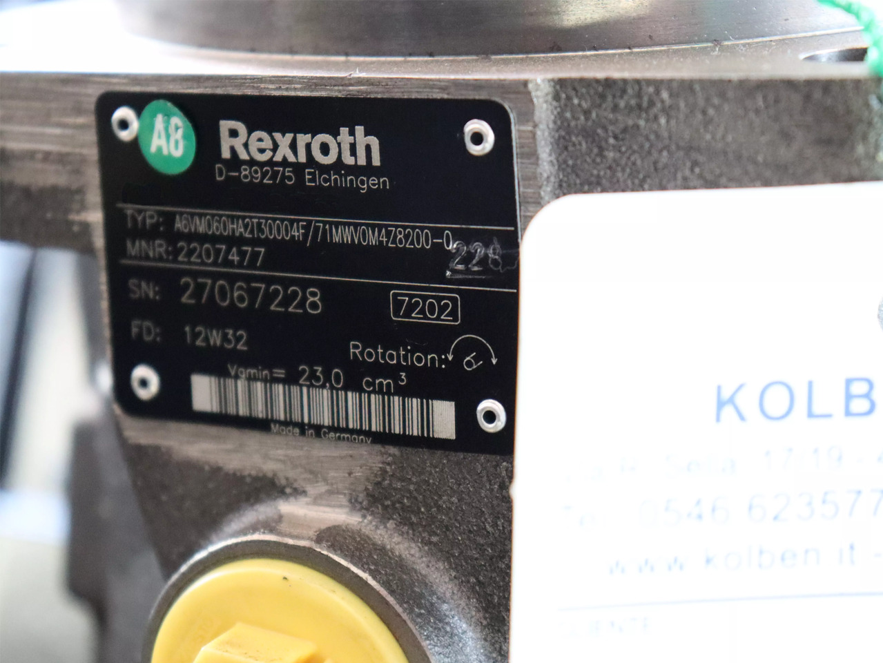 REXROTH A6VM060HA2T30004F/71MWV0M4Z8200-0 - Motor hidráulico para Maquinaria de construcción: foto 4 REXROTH A6VM060HA2T30004F/71MWV0M4Z8200-0 - Motor hidráulico para Maquinaria de construcción: foto 4
