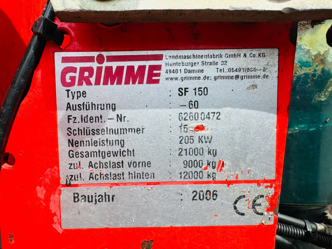 Grimme SF-150-60-UB - Arrancadora de patatas: foto 2 Grimme SF-150-60-UB - Arrancadora de patatas: foto 2