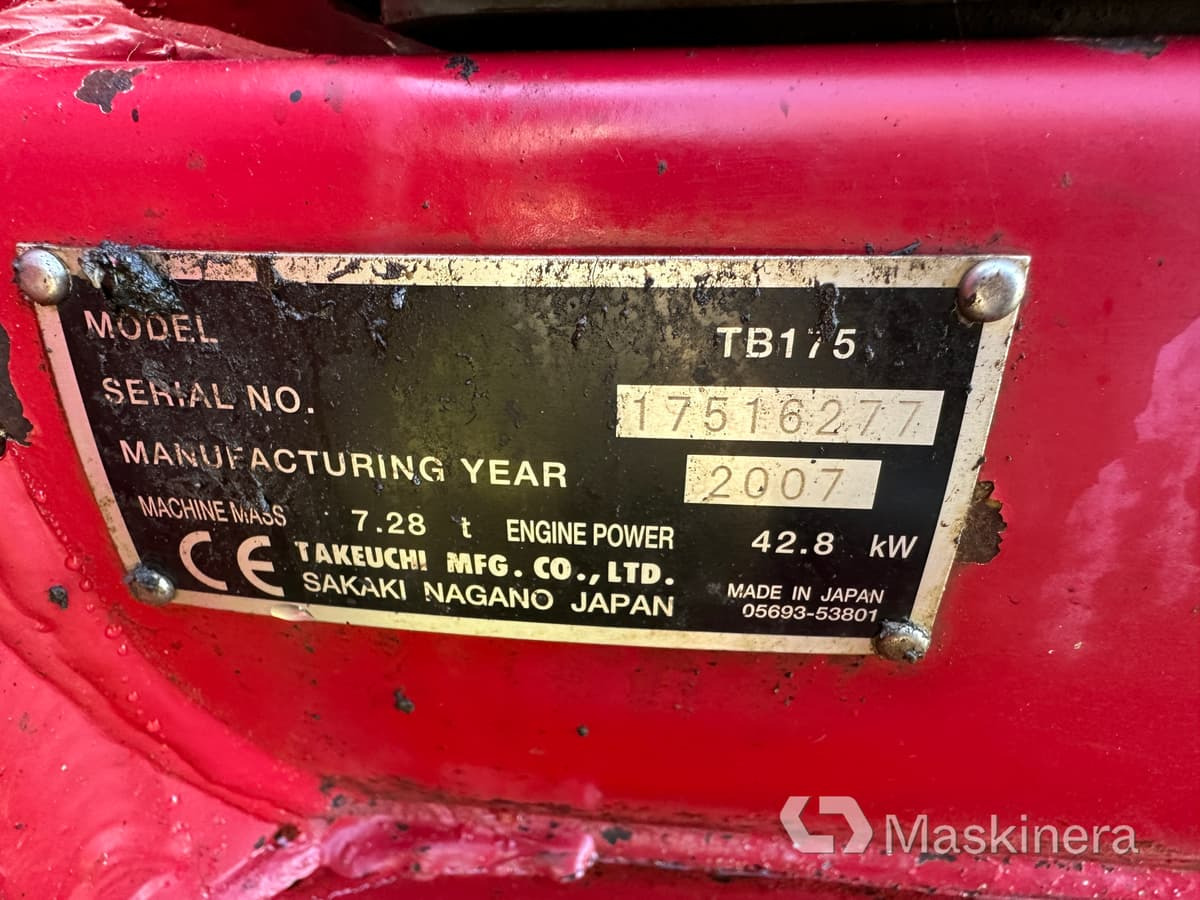 Leasing de Grävmaskin Takeuchi TB175 Grävmaskin Takeuchi TB175: foto 38 Leasing de Grävmaskin Takeuchi TB175 Grävmaskin Takeuchi TB175: foto 38