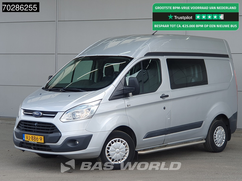 Furgoneta pequeña Ford Transit Custom 101PK Dubbel Cabine L1H2 Trekhaak Airco Cruise DC Doka Mixto 5m3 Airco Trekhaak Cruise control: foto 1