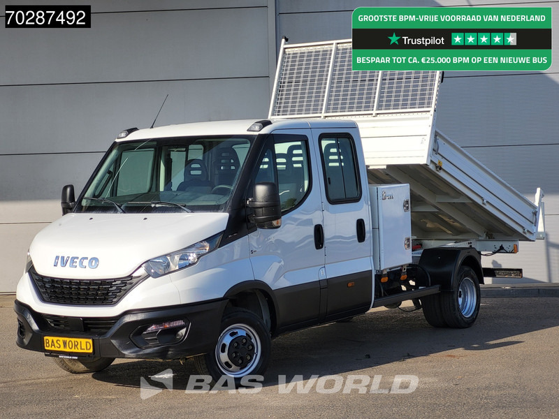 Iveco Daily 35C16 3.0L Kipper met Kist Dubbel Cabine Dubbellucht 3,5t Trekhaak Navi Airco Cruise Camera Euro6 Tipper Benne Kieper 2m3 Airco - Volquete furgoneta: foto 1 Iveco Daily 35C16 3.0L Kipper met Kist Dubbel Cabine Dubbellucht 3,5t Trekhaak Navi Airco Cruise Camera Euro6 Tipper Benne Kieper 2m3 Airco - Volquete furgoneta: foto 1