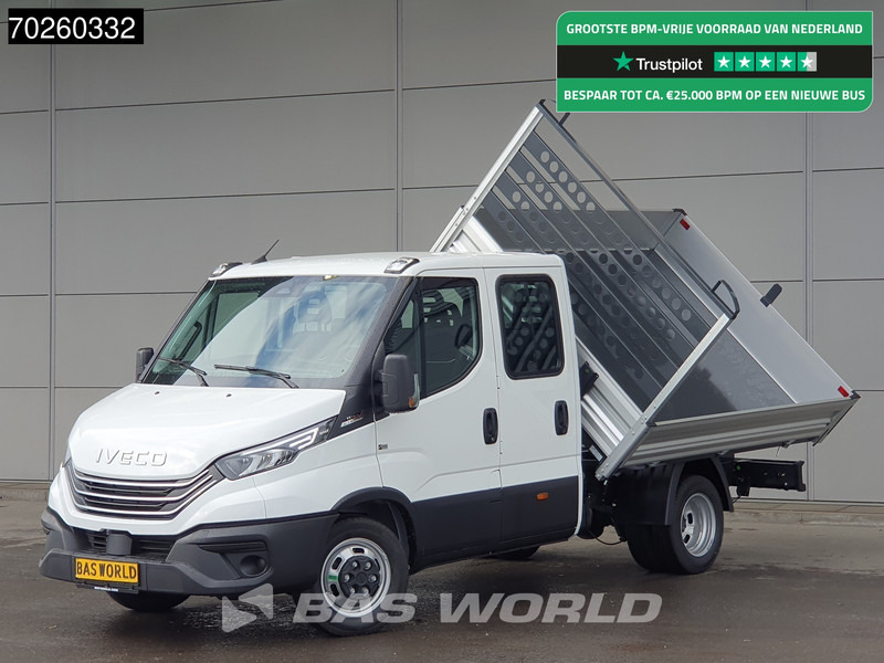 Iveco Daily 35C21 3-Zijdige Kipper Dubbel Cabine 210PK 3.0L Dubbellucht 3,5t Trekhaak ACC Airco LED Camera CarPlay Euro6 Tipper Benne Kieper - Volquete furgoneta: foto 1 Iveco Daily 35C21 3-Zijdige Kipper Dubbel Cabine 210PK 3.0L Dubbellucht 3,5t Trekhaak ACC Airco LED Camera CarPlay Euro6 Tipper Benne Kieper - Volquete furgoneta: foto 1