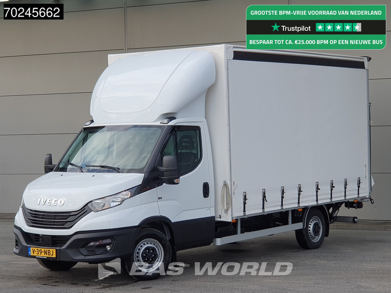 Iveco Daily 35S18 3.0L Laadklep 180PK Schuifzeilen Airco Cruise Bakwagen Euro6 Meubelbak Zeilenwagen Schuifzeil Plane 22m3 Airco Cruise cont - Furgoneta con caja de lona: foto 1 Iveco Daily 35S18 3.0L Laadklep 180PK Schuifzeilen Airco Cruise Bakwagen Euro6 Meubelbak Zeilenwagen Schuifzeil Plane 22m3 Airco Cruise cont - Furgoneta con caja de lona: foto 1