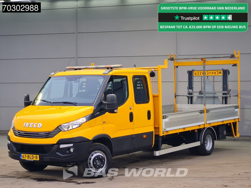 Iveco Daily 70C18 3.0L Automaat 452cmOpen Laadbak Dubbel Cabine Dubbellucht 3,5t Trekhaak Navi Airco Cruise Camera Zwaailamp Euro6 Pritsche - Caja abierta furgoneta: foto 1 Iveco Daily 70C18 3.0L Automaat 452cmOpen Laadbak Dubbel Cabine Dubbellucht 3,5t Trekhaak Navi Airco Cruise Camera Zwaailamp Euro6 Pritsche - Caja abierta furgoneta: foto 1