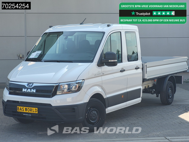 MAN TGE 3.140 Automaat Open laadbak 2.5t trekhaak Dubbel Cabine Airco Cruise Pritsche Pickup Airco Trekhaak Cruise control - Caja abierta furgoneta: foto 1 MAN TGE 3.140 Automaat Open laadbak 2.5t trekhaak Dubbel Cabine Airco Cruise Pritsche Pickup Airco Trekhaak Cruise control - Caja abierta furgoneta: foto 1