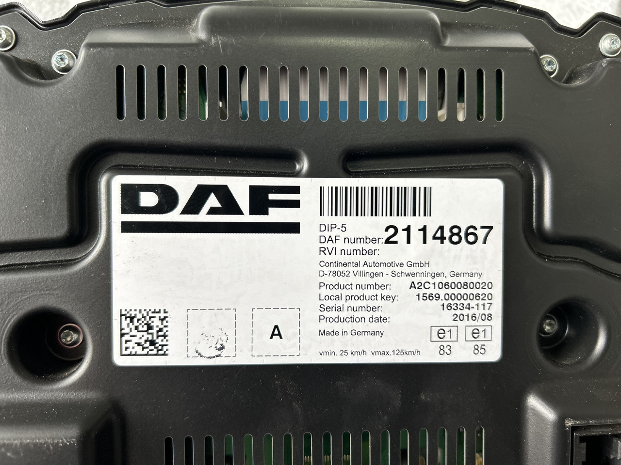 DAF CLOCK COUNTER DAF XF 106 2114867 - Salpicadero: foto 3 DAF CLOCK COUNTER DAF XF 106 2114867 - Salpicadero: foto 3