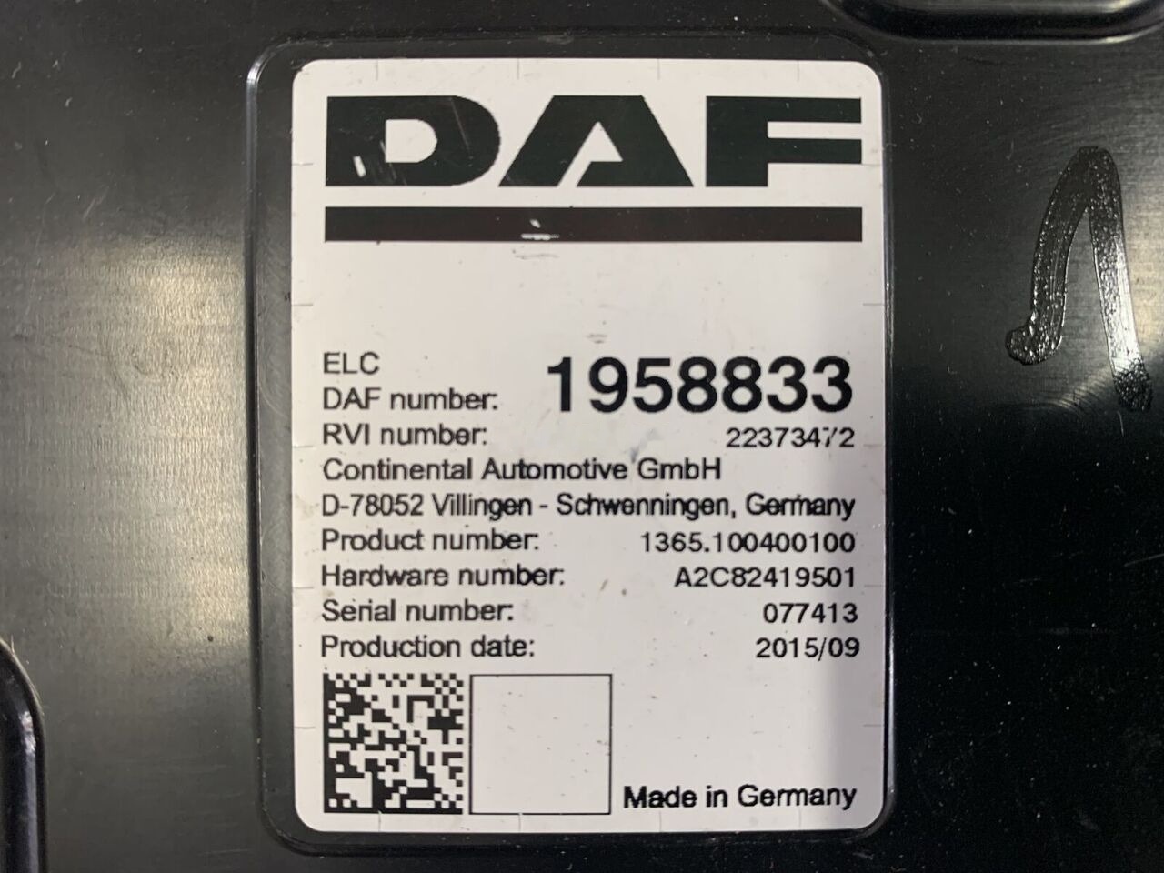 DAF XF 106 ELC DAF XF 106 truck - Unidad de control para Camión: foto 5 DAF XF 106 ELC DAF XF 106 truck - Unidad de control para Camión: foto 5