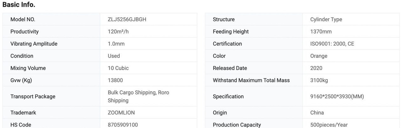 Camión hormigonera Zoomlion Zoomlion ZLJ5312GJBHT5E four-axle 12F S 【ACHIEVE】TOP CONDITION!!!: foto 14 Camión hormigonera Zoomlion Zoomlion ZLJ5312GJBHT5E four-axle 12F S 【ACHIEVE】TOP CONDITION!!!: foto 14
