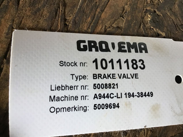 Liebherr Brake Valve - Válvula: foto 2 Liebherr Brake Valve - Válvula: foto 2
