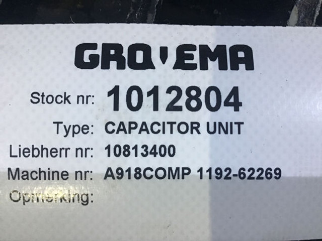 Liebherr Capacitor Unit - Pieza de aire acondicionado: foto 5 Liebherr Capacitor Unit - Pieza de aire acondicionado: foto 5