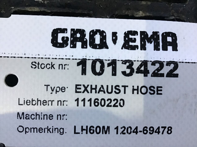 Liebherr Exhaust Hose - Tubo de escape: foto 3 Liebherr Exhaust Hose - Tubo de escape: foto 3