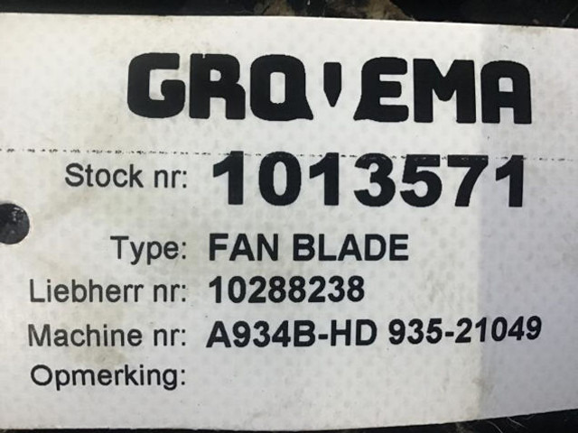 Liebherr Fan Blade - Ventilador: foto 3 Liebherr Fan Blade - Ventilador: foto 3