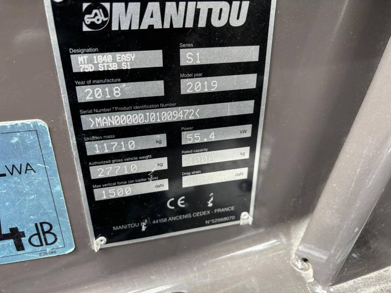 Manitou MT 1840 EASY - Manipulador telescópico: foto 5 Manitou MT 1840 EASY - Manipulador telescópico: foto 5