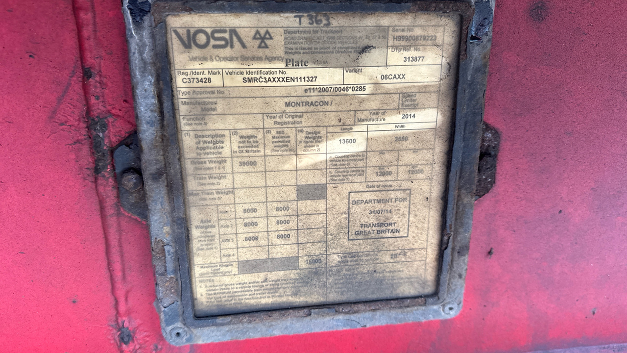 Remolque MONTRACON CURTAINSIDE: foto 11 Remolque MONTRACON CURTAINSIDE: foto 11