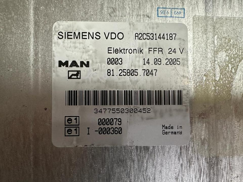 MAN SIEMENS VDO ELEKTRONIK FFR Steuergerät 81.25805.7047 - Unidad de control para Camión: foto 2 MAN SIEMENS VDO ELEKTRONIK FFR Steuergerät 81.25805.7047 - Unidad de control para Camión: foto 2