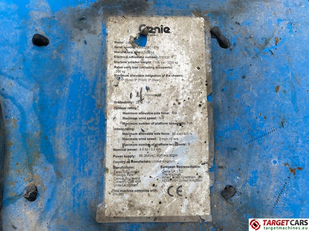 Plataforma de tijeras Genie GS-4047 Electric Scissor Work Lift 1389cm: foto 10 Plataforma de tijeras Genie GS-4047 Electric Scissor Work Lift 1389cm: foto 10