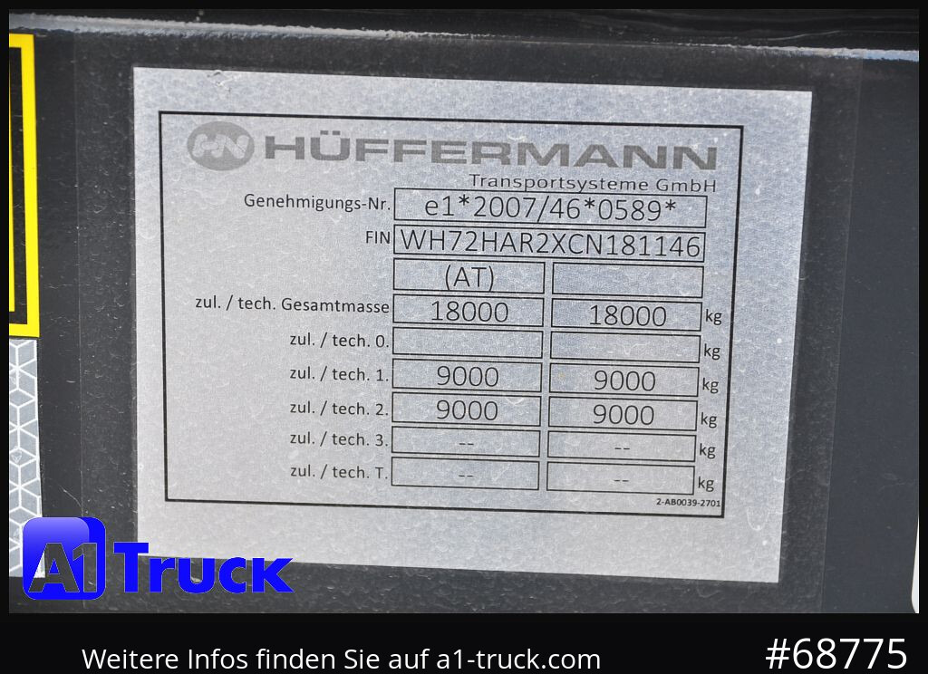 HUEFFERMANN HAR 1870, NEU Sofort 2x - Remolque multilift/ Portacontenedores de cadenas: foto 4 HUEFFERMANN HAR 1870, NEU Sofort 2x - Remolque multilift/ Portacontenedores de cadenas: foto 4