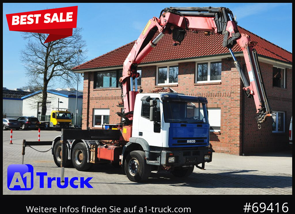 IVECO 420 6x4, HMF3722 Jib Funk Seilwinde, - Camión grúa: foto 1 IVECO 420 6x4, HMF3722 Jib Funk Seilwinde, - Camión grúa: foto 1