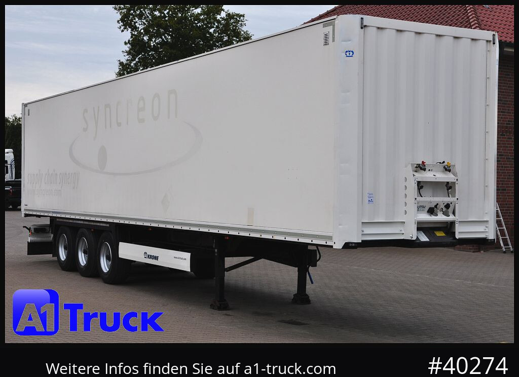 Semirremolque caja cerrada KRONE SDK 27, Koffer, 1 Vorbesitzer, Plywood,: foto 1