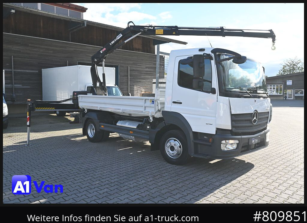 MERCEDES-BENZ Atego 816 Kipper Kran, Hiab, AHK, Klima - Volquete furgoneta: foto 1 MERCEDES-BENZ Atego 816 Kipper Kran, Hiab, AHK, Klima - Volquete furgoneta: foto 1