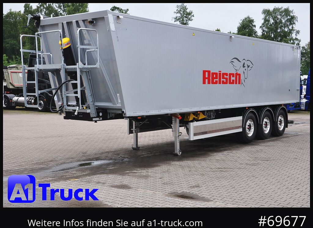REISCH RHKS, Alu-Kippmulde 57m³, Kombitüren, Alufelgen, Liftachse, - Semirremolque volquete: foto 1 REISCH RHKS, Alu-Kippmulde 57m³, Kombitüren, Alufelgen, Liftachse, - Semirremolque volquete: foto 1