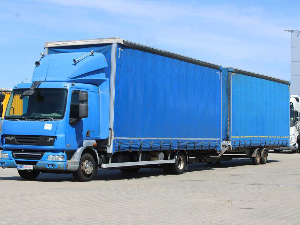 DAF FA LF 45, EURO 5, TYRES 80% + AGADOS TRAILER - Camión lona: foto 1 DAF FA LF 45, EURO 5, TYRES 80% + AGADOS TRAILER - Camión lona: foto 1