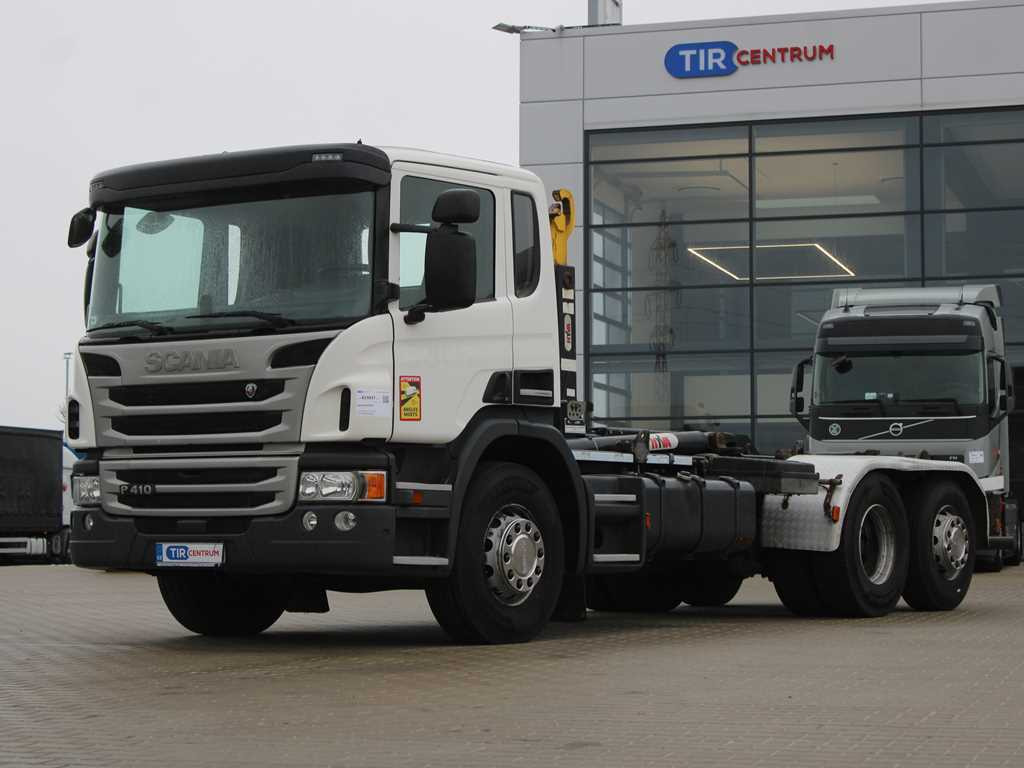 Scania P410, EURO 6, 6X2, CONTAINER HOOK CARRIER, LIFTING AXLE - Camión multibasculante: foto 1 Scania P410, EURO 6, 6X2, CONTAINER HOOK CARRIER, LIFTING AXLE - Camión multibasculante: foto 1