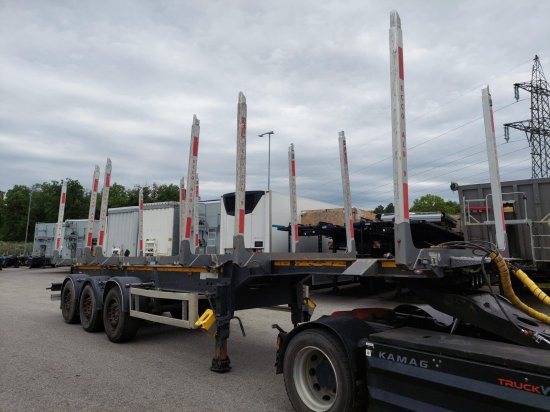 DOLL Holzauflieger H3S-12, Tydraul , Langholz, 2+4 verstellbare Rungenpaare, Langholz, Liftachse, - Semirremolque forestal: foto 5 DOLL Holzauflieger H3S-12, Tydraul , Langholz, 2+4 verstellbare Rungenpaare, Langholz, Liftachse, - Semirremolque forestal: foto 5