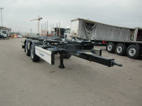 Krone ZZ/DC07 Tandem Lafette, Standard, BPW-Achsen, Heckabstützung - Remolque portacontenedore/ Intercambiable: foto 1 Krone ZZ/DC07 Tandem Lafette, Standard, BPW-Achsen, Heckabstützung - Remolque portacontenedore/ Intercambiable: foto 1