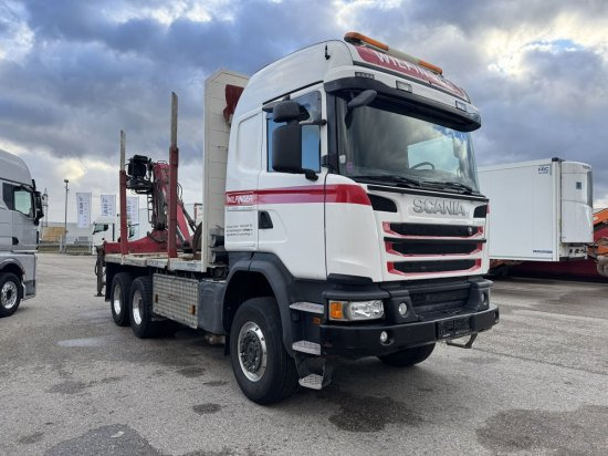 Scania G490 6X6  Blatt-Blatt Penz Kran 12.Z8.70 - Camión forestal, Camión grúa: foto 1 Scania G490 6X6  Blatt-Blatt Penz Kran 12.Z8.70 - Camión forestal, Camión grúa: foto 1