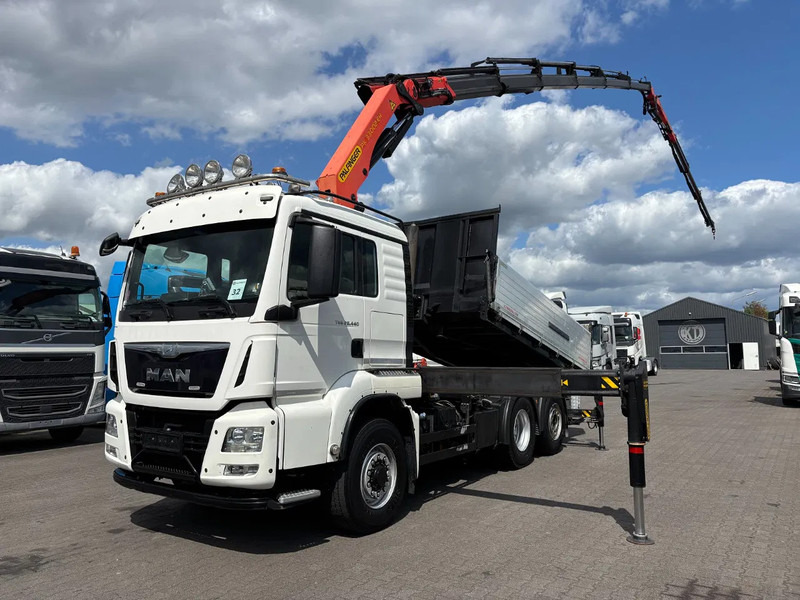Camión grúa MAN TGS 28.440 6x4 Hydrodrive Euro 6 Tipper / Tractor + Palfinger 33002 Fly Jip PJ060: foto 1