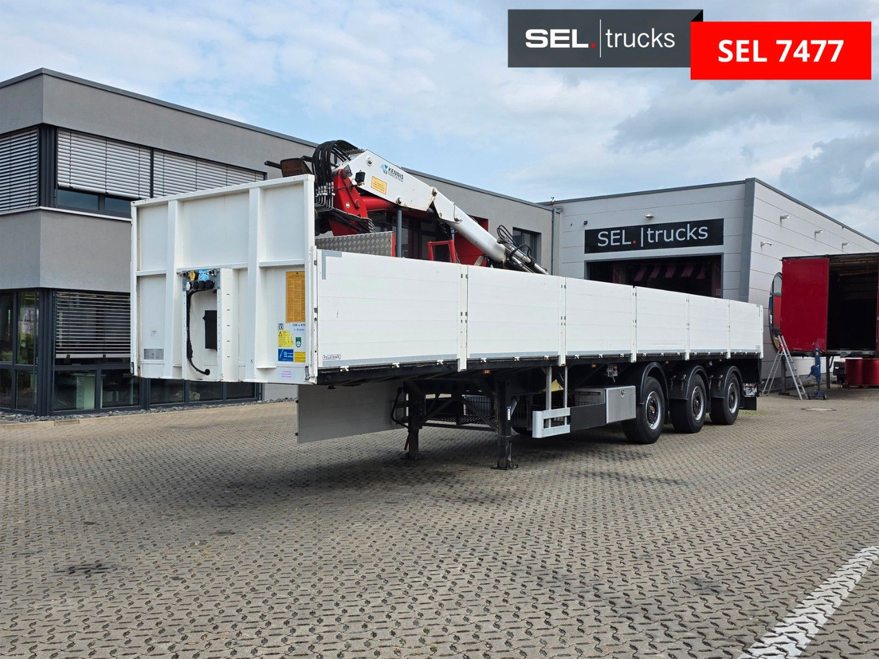 Fellechner SB31-L36 / Rollkran / Lenkachse - Semirremolque plataforma/ Caja abierta: foto 1 Fellechner SB31-L36 / Rollkran / Lenkachse - Semirremolque plataforma/ Caja abierta: foto 1