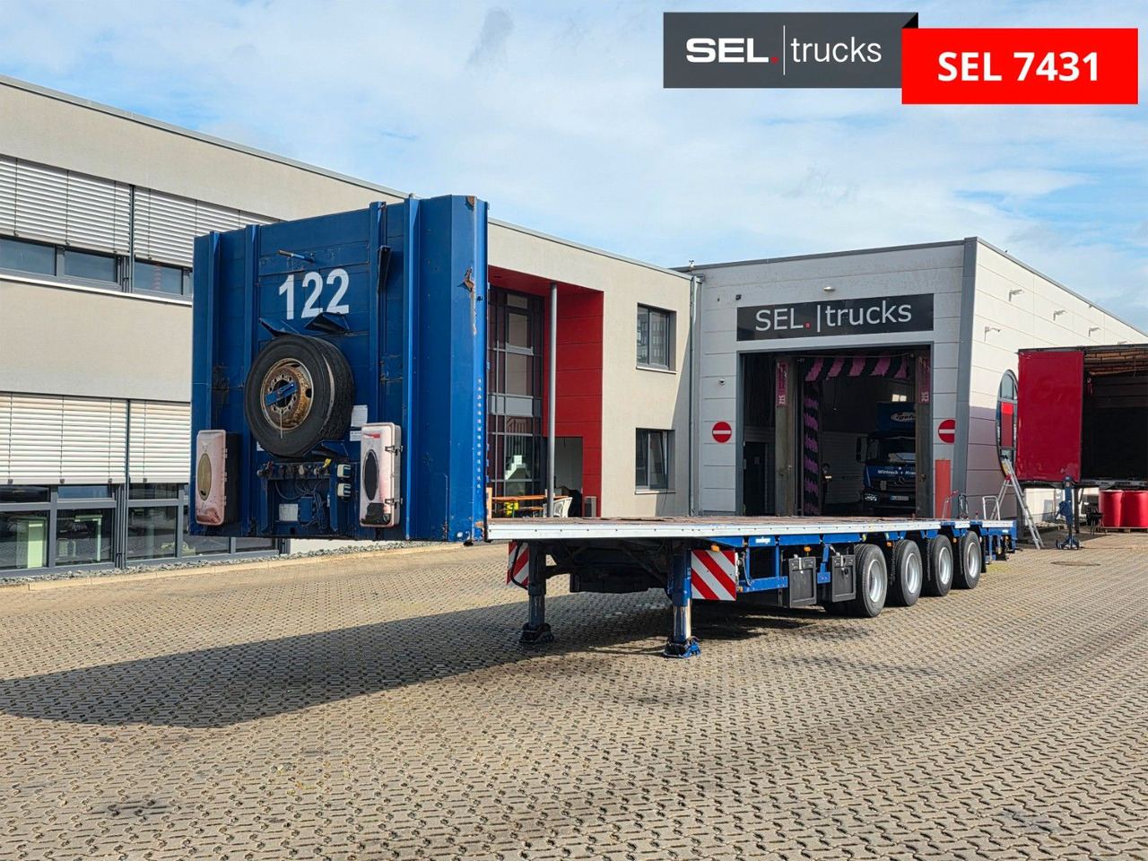 Meusburger MPS-4 / BPW / Lenkachse / Liftachse - Semirremolque plataforma/ Caja abierta: foto 1 Meusburger MPS-4 / BPW / Lenkachse / Liftachse - Semirremolque plataforma/ Caja abierta: foto 1