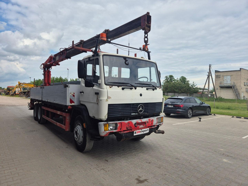 Mercedes-Benz 1320 + HMF 6.5 ton crane - Camión caja abierta, Camión grúa: foto 2 Mercedes-Benz 1320 + HMF 6.5 ton crane - Camión caja abierta, Camión grúa: foto 2