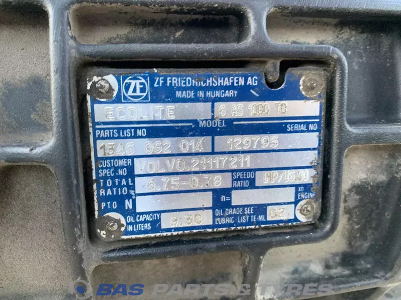 ZF FL Euro 6 Volvo ATO1056 Versnellingsbak 6AS1000 TO - Caja de cambios para Camión: foto 5 ZF FL Euro 6 Volvo ATO1056 Versnellingsbak 6AS1000 TO - Caja de cambios para Camión: foto 5