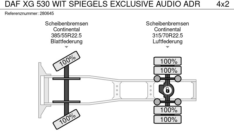 DAF XG 530 WIT SPIEGELS EXCLUSIVE AUDIO ADR - Cabeza tractora: foto 2 DAF XG 530 WIT SPIEGELS EXCLUSIVE AUDIO ADR - Cabeza tractora: foto 2